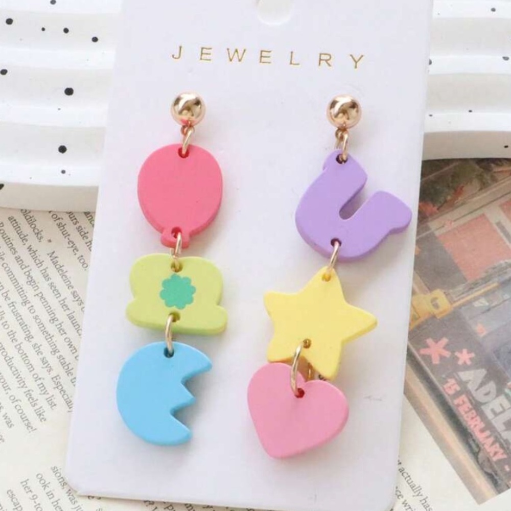 Lucky Charms Marshmallow Dangle Earrings - Picture 2 of 8